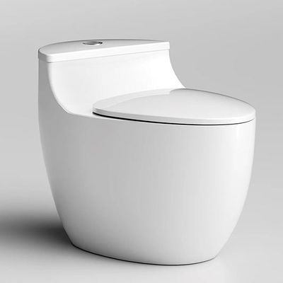 Bathroom Ceramic Siphonic One Piece Toilet Commode Round Egg Shape Water Closet