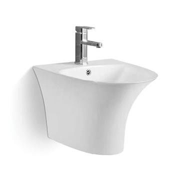 Modern Round Ceramic Wall Hung Basin For Functional Bathrooms