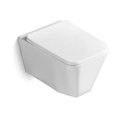 Ceramic Sanitary Ware P Trap Wall Hung Toilet Diamond Design European For Bathroom
