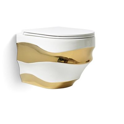 Customized Marble Ceramic Wall Mounted Toilet Sanitary Ware One Piece Toilet Bowl