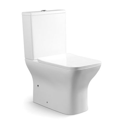 Bathroom Two Piece Siphonic Toilet Rimless ADA Compliant Cupc Approved