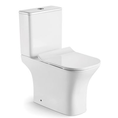 Siphonic Soft Close Ceramic Two Piece Toilet Easy Cleaning Modern For Bathroom