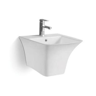 Easy Clear Wall Hung Ceramic Sink Lightweight For School Bathroom