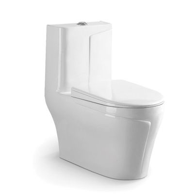 S Trap Siphonic CUPC One Piece Toilet White Ceramic Bathroom Wc Toilet Bowl