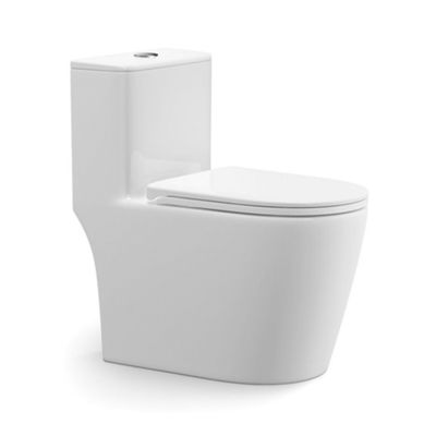 Luxury One Piece Bathroom Ceramic Wc Water Closet Porcelain White Colored