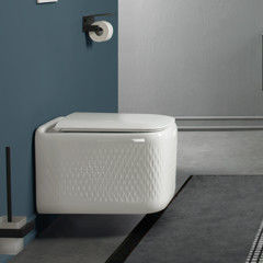 Ceramic Sanitary Ware Wall Hung Toilet Elongated For Modern Bathroom