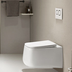 Bathroom Wall Mounted Toilet Ceramic Sanitary Ware With UF Toilet Seat