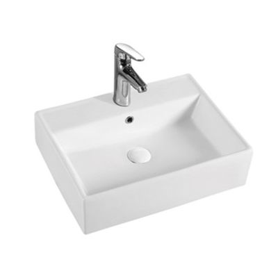 Above Counter White Ceramic Basin Anti Slip for Bathroom Balcony