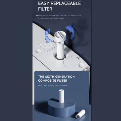 Water Conservation Modern Smart Toilet Wall Mounted With Double Water Fliter
