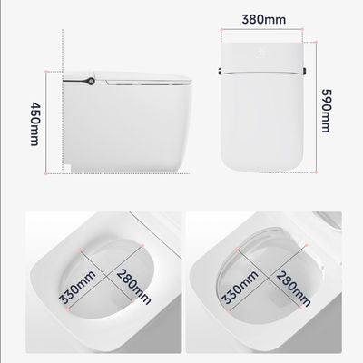 Bathroom Sanitary Ware Ceramic Modern Smart One Piece Toilet Foot Sensation Flushing Elongated Bowl Design