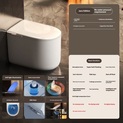 Electric Automatic Bathroom Ceramic Wc Toilet One Piece Commode Intelligent for Hotel