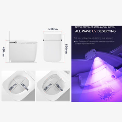 Modern Hotel Home Integration Wall Hung Toilet Smart With Hot Warm Air Dryer