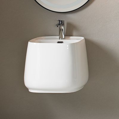 Hand Wash Ceramic Wall Hung Basin Modern Special Shaped for Bathroom