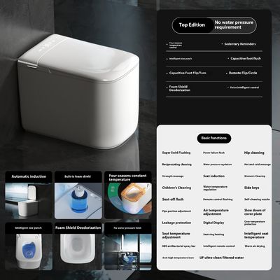 Automatic Sanitary Ware Modern Smart Toilet With Remote Control Ceramic Bowl