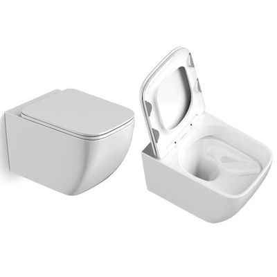 Washdown P Trap Wall Hung Toilet Elongated With Concealed Cistern