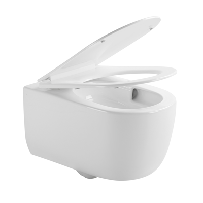 Factory Direct Round Design Wall Mounted Toilets Luxury Commode Manufacturer Wholesale White vortex Rimless Wall Hung Toilet