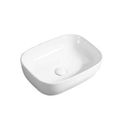 Wholesale Modern Hand Washing Sink White Ceramic Table Top Oval Basin for Bathroom