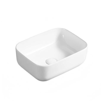 European Hotel Washroom Ceramic square Sink Apartment Bathroom Marble Countertop Sink