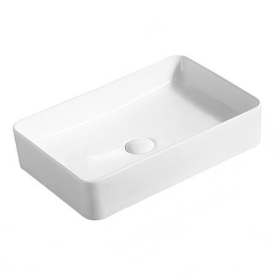 Contemporary Matte Color Ceramic Bathroom Sink Rectangular Shape Art Basin Table Top Ceramic Wash Basin