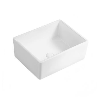 High Quality Modern Design White Ceramic Rectangular Counter Top Bathroom Sinks Solid Surface for Sanitary Ware Fast Shipping