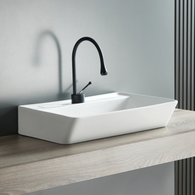 High Grade Irregular Modern Wall Hung Pedestal Basin Bathroom Vanity Sink Art Hotel Vessel Sink Ceramic Basin With Faucet Hole