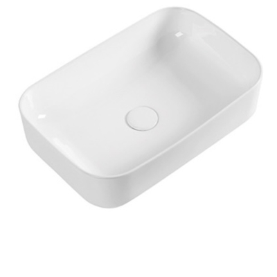 Toptan Satış Yüksek Kaliteli Beyaz Dikdörtgen Keramik Lavabo Banyo Otel Banyo Projesi için Vanity Sanat Havuzu