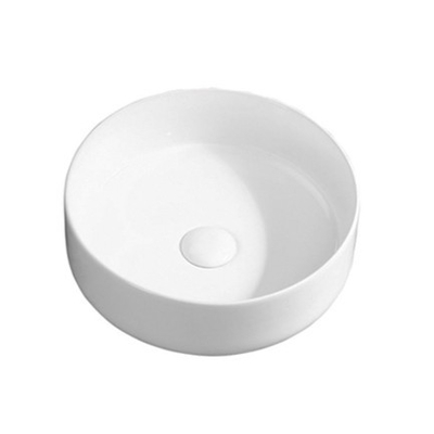 Oval Shape Above Counter Mounted Glaze Porcelain White Color Handmade Art Sink Bathroom Ceramic Handmade Face Wash Basin