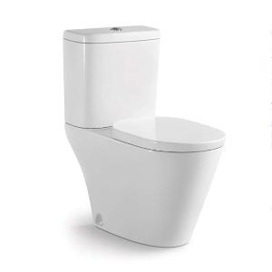 Sanitary Ware Water Closet Washdown Ceramic Bathroom Rimless P Trap Two Piece Toilet
