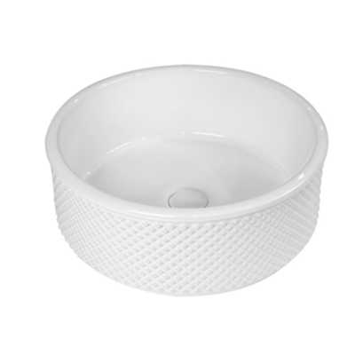 Elegant European Style Hotel Project Round Ceramic Bathroom Sink Basin Art Basin for Hotel Washroom Projects