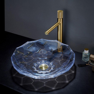 Crystal Glass Transparent Wash Basin Countertop Art Hotel Bathroom