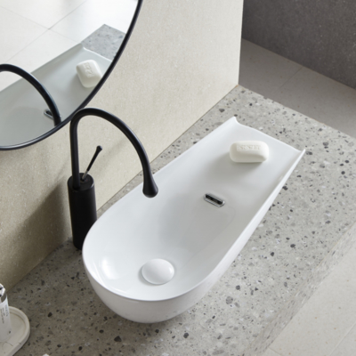 Chaozhou Sanitary Ware Bathroom Cloakroom Solid Surface Basin Sink Ceramic Vessel Sinks Counter Top Washbasin
