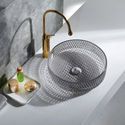 New Modern Color Vanity Vessel Unique Bathroom Table Lavabo Glass Hand Wash Basin Sink