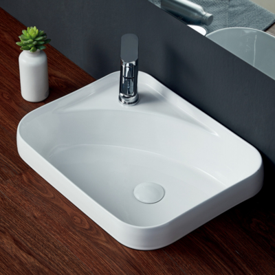 Modern Style Single-Hole Ceramic Table Top Wash Basin Commercial Hotel Bathroom Sink Furniture From Morden