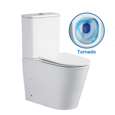 Modern Two-Piece Ceramic WC Toilet Bowl Watermark Certified for Home or Hotel Bathroom Factory-Hung CE Approved